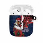 Sydney Roosters ANZAC Personalised AirPods Case Lest We Forget Poppy Camo