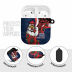 Sydney Roosters ANZAC Personalised AirPods Case Lest We Forget Poppy Camo