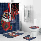 Sydney Roosters ANZAC Personalised Bathroom Set Lest We Forget Poppy Camo