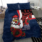Sydney Roosters ANZAC Personalised Bedding Set Lest We Forget Poppy Camo