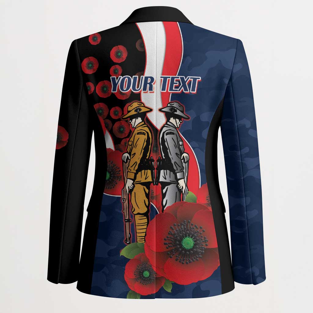Sydney Roosters ANZAC Personalised Blazer Lest We Forget Poppy Camo