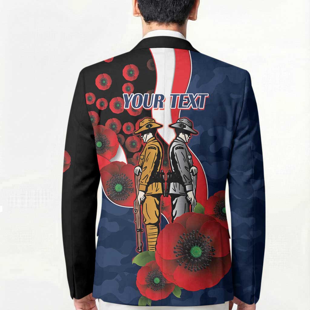 Sydney Roosters ANZAC Personalised Blazer Lest We Forget Poppy Camo