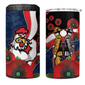 Sydney Roosters ANZAC Personalised 4 in 1 Can Cooler Tumbler Lest We Forget Poppy Camo