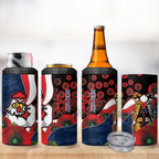 Sydney Roosters ANZAC Personalised 4 in 1 Can Cooler Tumbler Lest We Forget Poppy Camo