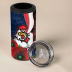 Sydney Roosters ANZAC Personalised 4 in 1 Can Cooler Tumbler Lest We Forget Poppy Camo