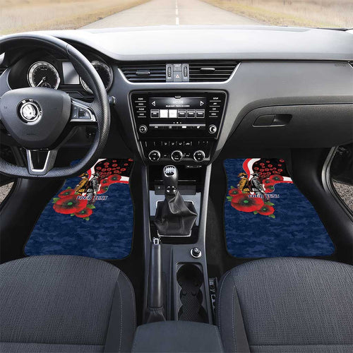Sydney Roosters ANZAC Personalised Car Mats Lest We Forget Poppy Camo
