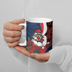 Sydney Roosters ANZAC Personalised Ceramic Mug Lest We Forget Poppy Camo