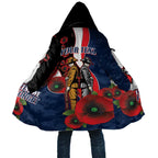 Sydney Roosters ANZAC Personalised Cloak Lest We Forget Poppy Camo