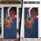 Sydney Roosters ANZAC Personalised Door Cover Lest We Forget Poppy Camo