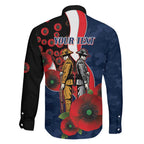 Sydney Roosters ANZAC Personalised Family Matching Mermaid Dress and Hawaiian Shirt Lest We Forget Poppy Camo