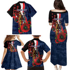 Sydney Roosters ANZAC Personalised Family Matching Puletasi and Hawaiian Shirt Lest We Forget Poppy Camo
