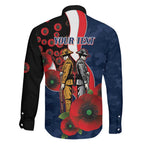 Sydney Roosters ANZAC Personalised Family Matching Tank Maxi Dress and Hawaiian Shirt Lest We Forget Poppy Camo