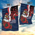 Sydney Roosters ANZAC Personalised Garden Flag Lest We Forget Poppy Camo