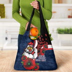 Sydney Roosters ANZAC Personalised Grocery Bag Lest We Forget Poppy Camo