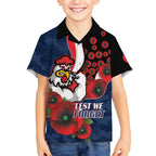 Sydney Roosters ANZAC Personalised Hawaiian Shirt Lest We Forget Poppy Camo