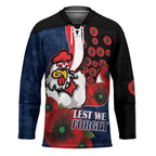 Sydney Roosters ANZAC Personalised Hockey Jersey Lest We Forget Poppy Camo