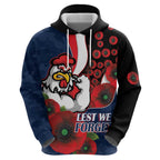 Sydney Roosters ANZAC Personalised Hoodie Lest We Forget Poppy Camo