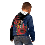 Sydney Roosters ANZAC Personalised Kid Hoodie Lest We Forget Poppy Camo