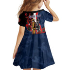 Sydney Roosters ANZAC Personalised Kid Short Sleeve Dress Lest We Forget Poppy Camo
