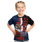 Sydney Roosters ANZAC Personalised Kid T Shirt Lest We Forget Poppy Camo