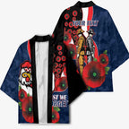Sydney Roosters ANZAC Personalised Kimono Lest We Forget Poppy Camo