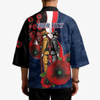 Sydney Roosters ANZAC Personalised Kimono Lest We Forget Poppy Camo