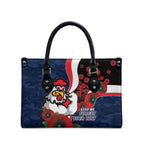 Sydney Roosters ANZAC Personalised Leather Bag Lest We Forget Poppy Camo