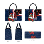 Sydney Roosters ANZAC Personalised Leather Bag Lest We Forget Poppy Camo