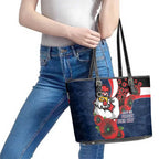 Sydney Roosters ANZAC Personalised Leather Tote Bag Lest We Forget Poppy Camo