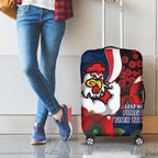 Sydney Roosters ANZAC Personalised Luggage Cover Lest We Forget Poppy Camo