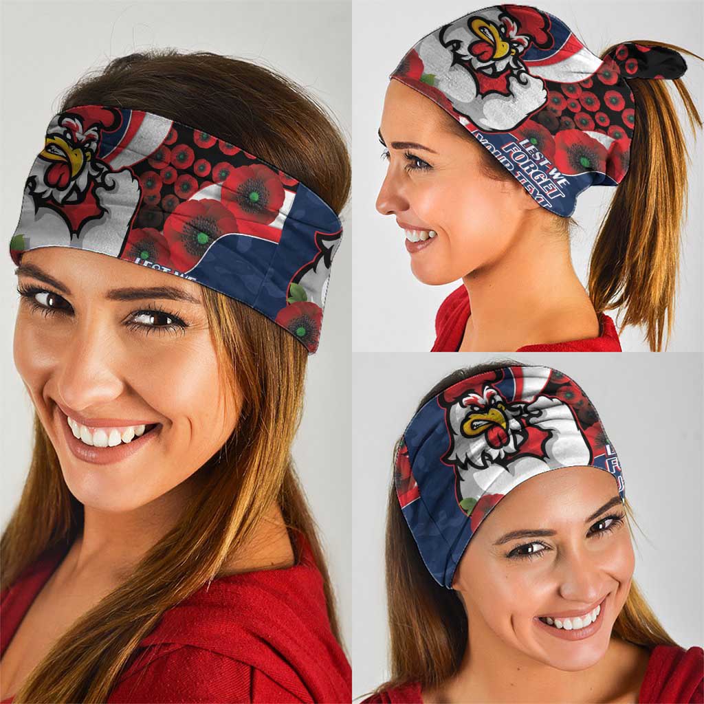 Sydney Roosters ANZAC Personalised Neck Gaiter Lest We Forget Poppy Camo