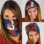 Sydney Roosters ANZAC Personalised Neck Gaiter Lest We Forget Poppy Camo