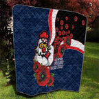Sydney Roosters ANZAC Personalised Quilt Lest We Forget Poppy Camo