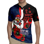Sydney Roosters ANZAC Personalised Rugby Jersey Lest We Forget Poppy Camo