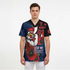 Sydney Roosters ANZAC Personalised Scrub Top Lest We Forget Poppy Camo