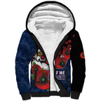 Sydney Roosters ANZAC Personalised Sherpa Hoodie Lest We Forget Poppy Camo