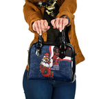 Sydney Roosters ANZAC Personalised Shoulder Handbag Lest We Forget Poppy Camo