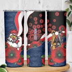 Sydney Roosters ANZAC Personalised Skinny Tumbler Lest We Forget Poppy Camo