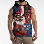 Sydney Roosters ANZAC Personalised Sleeveless Hoodie Lest We Forget Poppy Camo