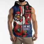 Sydney Roosters ANZAC Personalised Sleeveless Zip Hoodie Lest We Forget Poppy Camo