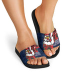 Sydney Roosters ANZAC Personalised Slide Sandals Lest We Forget Poppy Camo