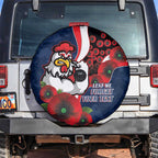 Sydney Roosters ANZAC Personalised Spare Tire Cover Lest We Forget Poppy Camo