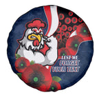 Sydney Roosters ANZAC Personalised Spare Tire Cover Lest We Forget Poppy Camo