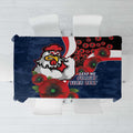 Sydney Roosters ANZAC Personalised Tablecloth Lest We Forget Poppy Camo