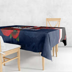 Sydney Roosters ANZAC Personalised Tablecloth Lest We Forget Poppy Camo
