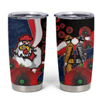 Sydney Roosters ANZAC Personalised Tumbler Cup Lest We Forget Poppy Camo