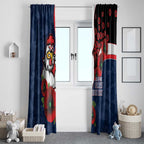 Sydney Roosters ANZAC Personalised Window Curtain Lest We Forget Poppy Camo