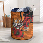 Wests Tigers ANZAC Personalised Laundry Basket Lest We Forget Poppy Camo