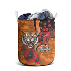 Wests Tigers ANZAC Personalised Laundry Basket Lest We Forget Poppy Camo