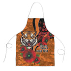 Wests Tigers ANZAC Personalised Apron Lest We Forget Poppy Camo